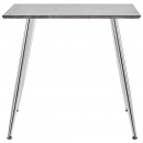 Stół do jadalni, kolor betonowy i srebrny, 80,5x80,5x73 cm, MDF