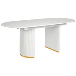 Stół do jadalni rozkładany DULVERTON Biały 160/200 cm 90 cm