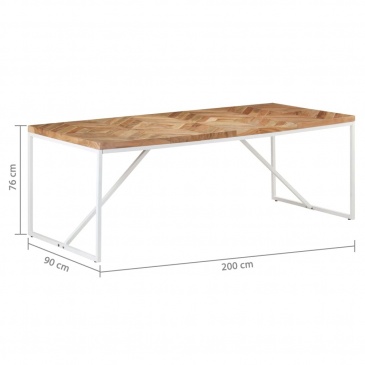 Stół jadalniany, 200x90x76 cm, lite drewno akacjowe i mango