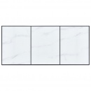 Stół jadalniany, biały, 200 x 100 x 75 cm, hartowane szkło