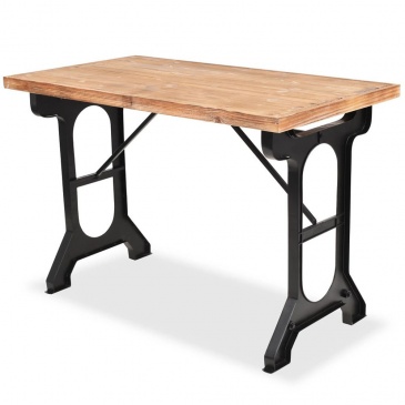 Stół jadalniany, blat z litego drewna jodłowego, 122x65x82 cm
