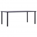 Stół jadalniany, czarny i betonowy szary, 180x90x75 cm, MDF