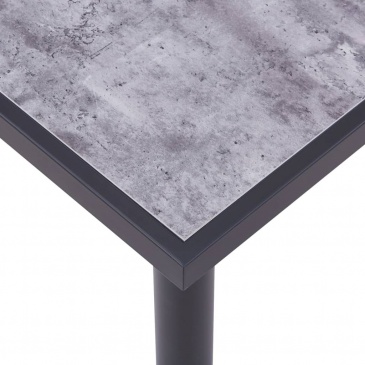 Stół jadalniany, czarny i betonowy szary, 180x90x75 cm, MDF