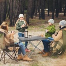 Stół kempingowy składany campingowy turystyczny ogrodowy metalowe nogi duży dwie wysokości