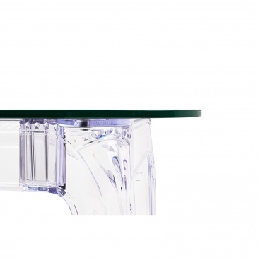 Stół king 120 transparentny - poliwęglan, szkło hartowane