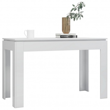 Stół na wysoki połysk, biały, 120x60x76 cm, płyta wiórowa