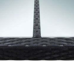 Stół ogrodowy, czarny, 200x150x74 cm, polirattan Stół ogrodowy, czarny, 200x150x74 cm, polirattan