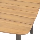 Stół ogrodowy, lite drewno akacjowe i stal, 80 x 80 x 72 cm
