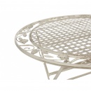 Stół ogrodowy metalowy ø 90 cm złamana biel BIVIO