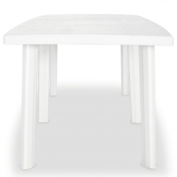 Stół ogrodowy, plastik, biały, 210 x 96 x 72 cm