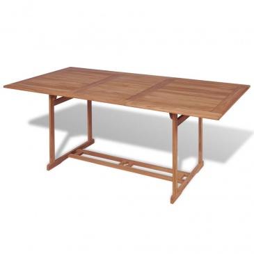 Stół ogrodowy, prostokątny, 180 x 90 x 75 cm, drewno tekowe