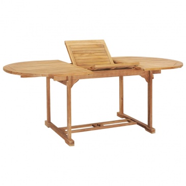 Stół rozkładany (150-200) x 100 x 75 cm, lite drewno tekowe