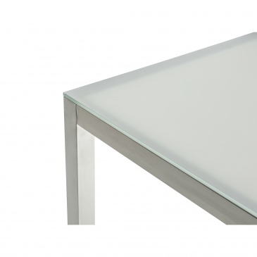 Stół szklany biały - 180 cm - z 6 białymi krzesłami - Efraim