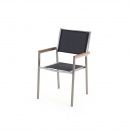 Stół szklany czarny - 180 cm - z 6 czarnymi krzesłami - Efraim BLmeble
