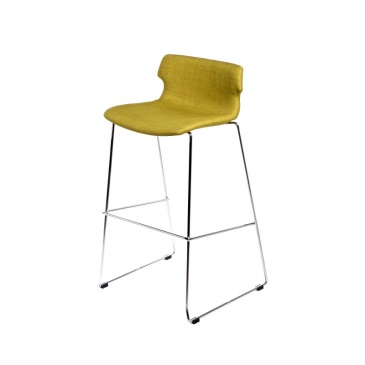 Krzesło barowe Techno tapicerowane oliwkowe