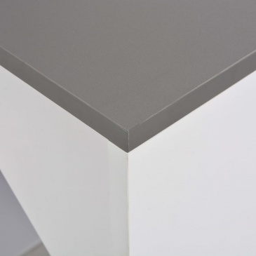 Stolik barowy z szafką, biały, 115 x 59 x 200 cm
