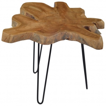 Stolik kawowy, (60-70) x 45 cm, drewno tekowe