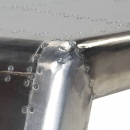 Stolik kawowy Aviator w lotniczym stylu vintage, aluminium