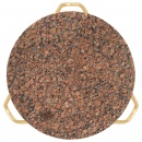 Stolik kawowy, brązowy, 65x65x42 cm, kamień o teksturze marmuru