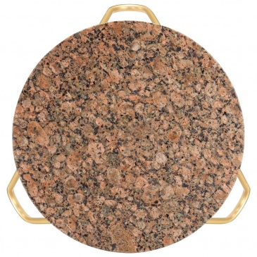 Stolik kawowy, czerwony, 40x40x40, kamień o teksturze marmuru