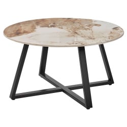 Stolik kawowy IVINS Ceramika Biały marmur