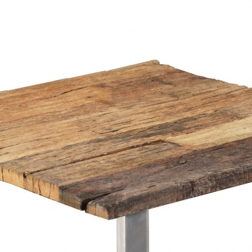 Stolik kawowy, lite drewno z odzysku, 55x55x40 cm