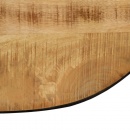 Stolik kawowy owalny surowe drewno mango i stal 100 cm