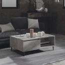Stolik kawowy, szarość betonu, 90x60x35 cm, płyta wiórowa