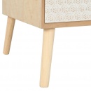 Stolik kawowy z 4 szufladami 110x50x40 cm lite drewno sosnowe