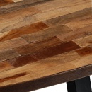 Stolik kawowy z drewna tekowego z odzysku, owalny, 120x60x30 cm