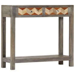 Stolik konsola, szary, 86x30x76 cm, lite drewno mango Stolik konsola, szary, 86x30x76 cm, lite drewno mango