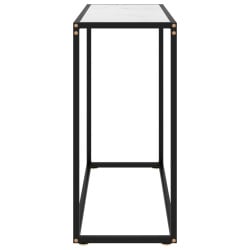 Stolik konsolowy, biały, 80x35x75 cm, szkło hartowane