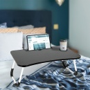 Stolik śniadaniowy do łóżka pod laptop składany / taca z nóżkami szary