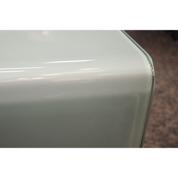 Stolik szklany PERSOS B outlet - szkło lakierowane na biało