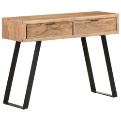 Stolik typu konsola, 100x35x76 cm, akacja z naturalną krawędzią Stolik typu konsola, 100x35x76 cm, akacja z naturalną krawędzią