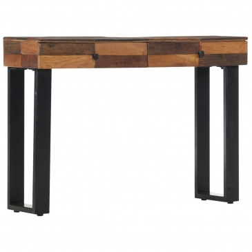 Stolik typu konsola, 110 x 30 x 76 cm, lite drewno z odzysku