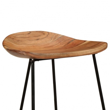 Krzesła barowe 2 szt. 41 x 36 x 76 cm lite drewno akacjowe
