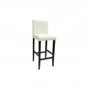 Krzesła barowe 2 szt. białe sztuczna skóra