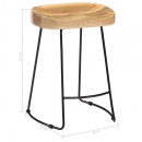 Krzesła barowe Gavin 2 szt. 46x38x52 cm lite drewno mango