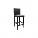 Krzesła barowe ze sztucznej skóry 4 szt. czarne