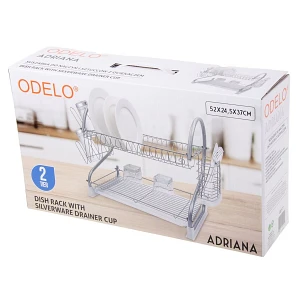 Suszarka do naczyń ODELO ADRIANA 52x24x37cm srebrna 1szt. Suszarka do naczyń ODELO ADRIANA 52x24x37cm srebrna 1szt.