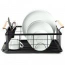 Suszarka na naczynia, czarna, ociekacz do naczyń, 42,5x29,5x19 cm