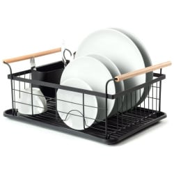 Suszarka na naczynia, czarna, ociekacz do naczyń, 43,5x34x19cm Suszarka na naczynia, czarna, ociekacz do naczyń, 43,5x34x19cm