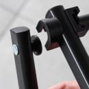 Suszarka na pranie metalowa czarna pionowa rozsuwana 47-78x94 cm