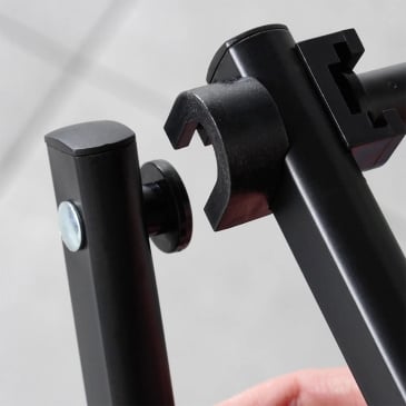 Suszarka na pranie metalowa czarna pionowa rozsuwana 47-78x94 cm