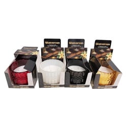 Świeca zapach.w szkle śr.8,5xh.6,5cm mix/DIA7252