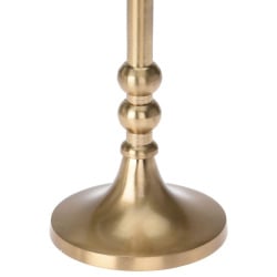 Świecznik aluminiowy stojak podstawka na długą świecę świeczkę złoty 17 cm Świecznik aluminiowy stojak podstawka na długą świecę świeczkę złoty 17 cm
