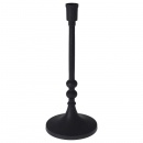Świecznik aluminiowy stojak podstawka na długą świecę świeczkę czarny loft 31 cm