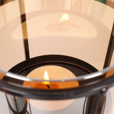 świecznik na świeczki tealight metalowy czarny zestaw 3 szt.