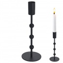 Świecznik stojak podstawka na świecę świeczkę czarny matowy loft 20 cm